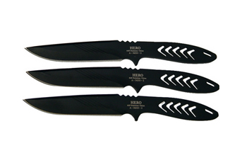 THROWING KNIFE 7 1/2(in) 3PCS SET BK HERO: A-54333-2