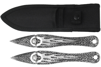 2PCS SKULL THROWING KNIFE 8(in)