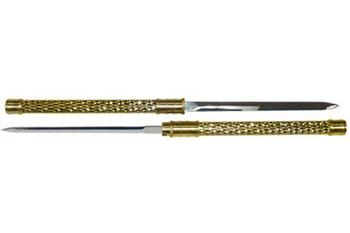 19(in) DOUBLE STICK SWORD GOLD H-5513-GD