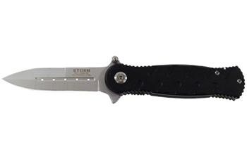 A.S SILVER BLADE BLACK HANDLE POCKET KNIFE W/CLIP 8(in) YC-1134-CH